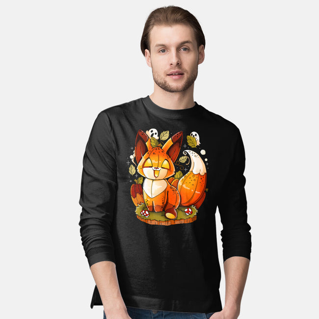 Pumpkin Fox-Mens-Long Sleeved-Tee-Vallina84