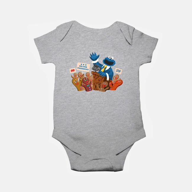 Cookie Monster For President-Baby-Basic-Onesie-ugurbs