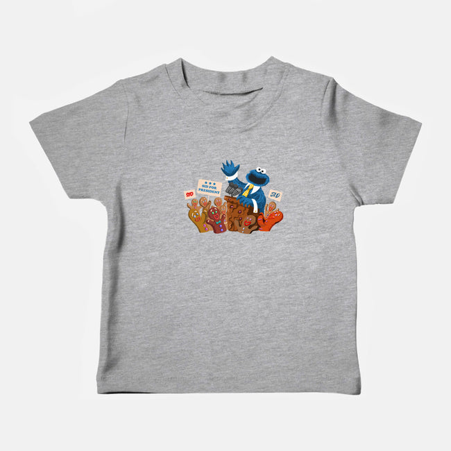 Cookie Monster For President-Baby-Basic-Tee-ugurbs