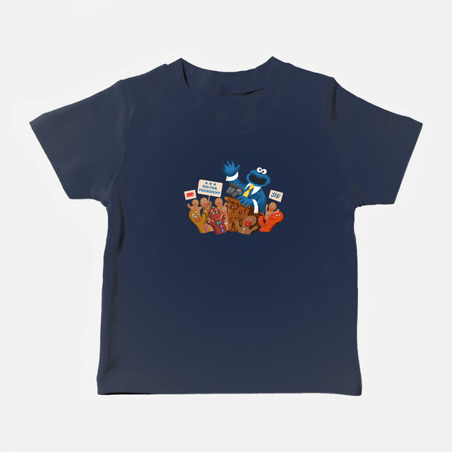 Cookie Monster For President-Baby-Basic-Tee-ugurbs