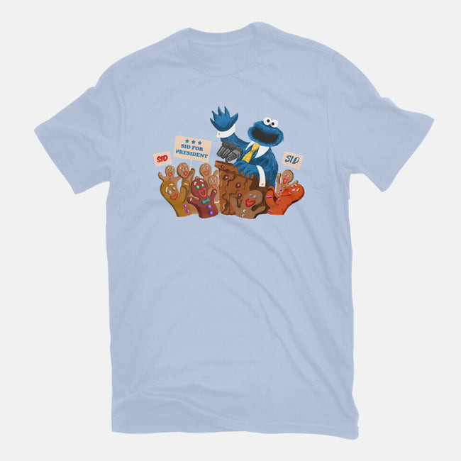 Cookie Monster For President-Womens-Fitted-Tee-ugurbs