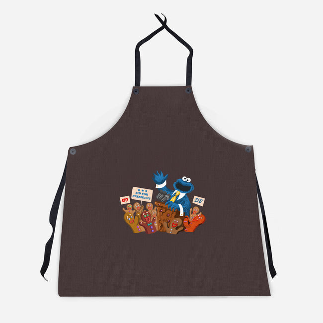 Cookie Monster For President-Unisex-Kitchen-Apron-ugurbs