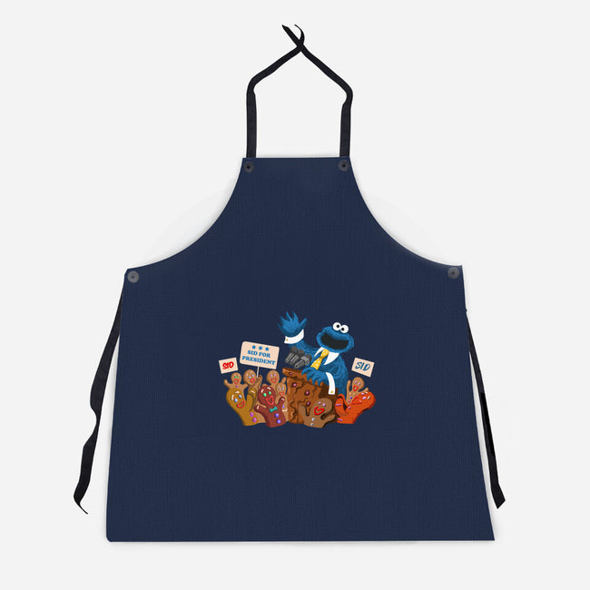 Cookie Monster For President-Unisex-Kitchen-Apron-ugurbs