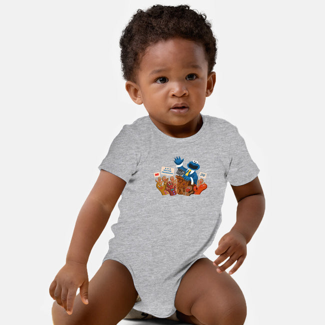 Cookie Monster For President-Baby-Basic-Onesie-ugurbs