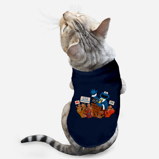 Cookie Monster For President-Cat-Basic-Pet Tank-ugurbs