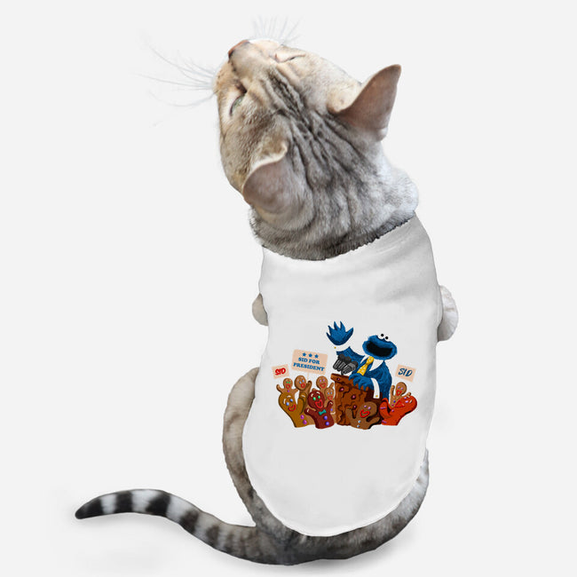 Cookie Monster For President-Cat-Basic-Pet Tank-ugurbs