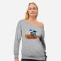 Cookie Monster For President-Womens-Off Shoulder-Sweatshirt-ugurbs