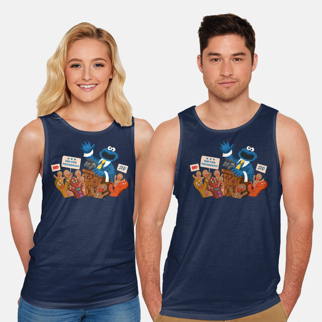 Cookie Monster For President-Unisex-Basic-Tank-ugurbs