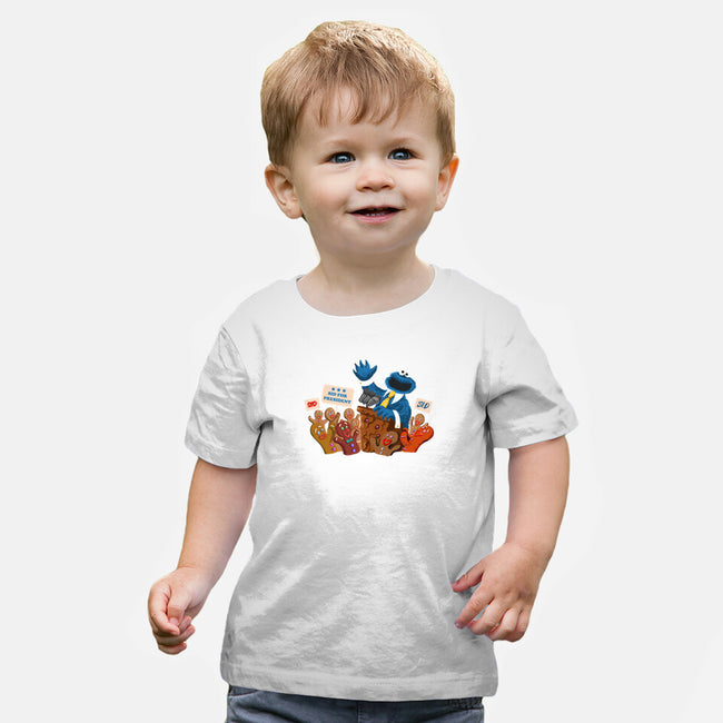 Cookie Monster For President-Baby-Basic-Tee-ugurbs