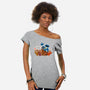 Cookie Monster For President-Womens-Off Shoulder-Tee-ugurbs