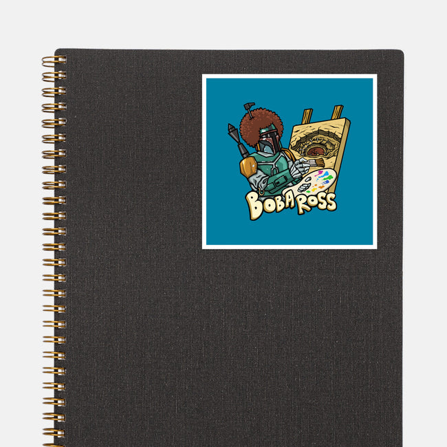 Bob-A-Ross-None-Glossy-Sticker-ugurbs