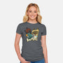 Bob-A-Ross-Womens-Fitted-Tee-ugurbs