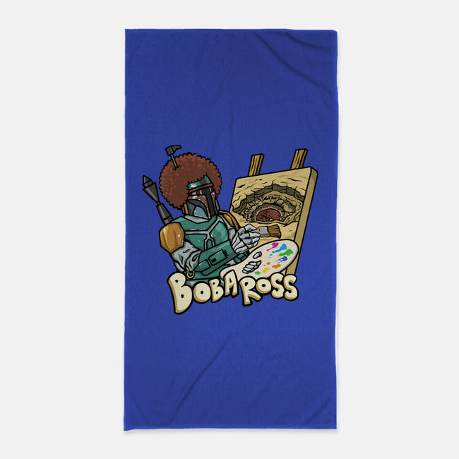 Bob-A-Ross-None-Beach-Towel-ugurbs