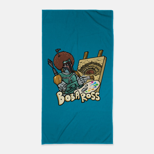 Bob-A-Ross-None-Beach-Towel-ugurbs