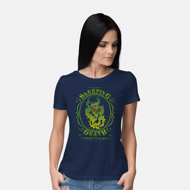 Sleeping Death Whiskey-Womens-Basic-Tee-pigboom