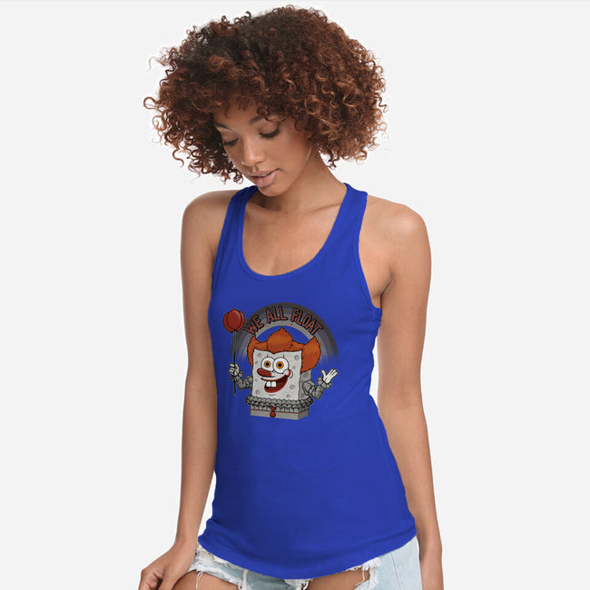 As Long As We All Float-Womens-Racerback-Tank-pigboom