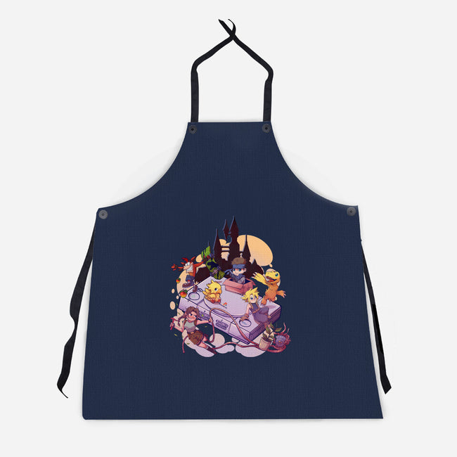 Nostalgic Players-Unisex-Kitchen-Apron-jacnicolauart