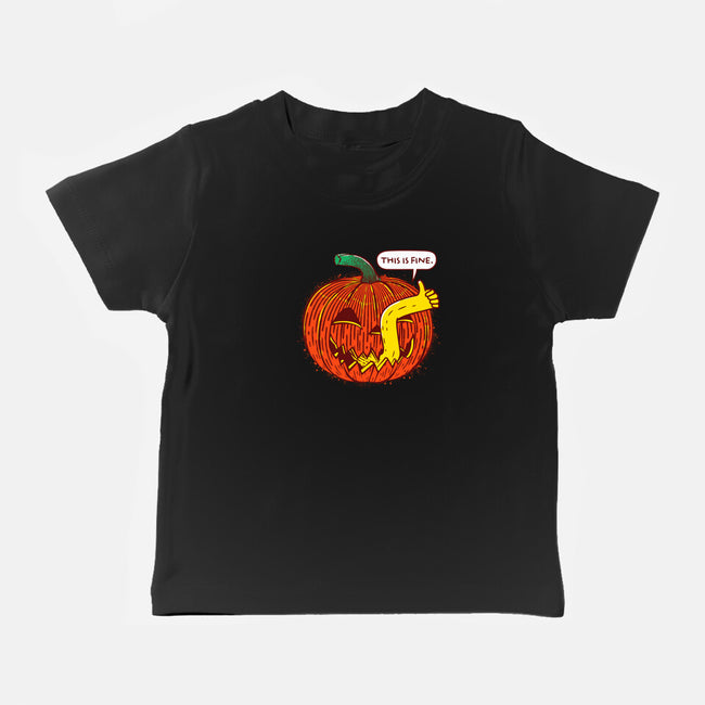 I'm Fine Pumpkin-Baby-Basic-Tee-rocketman_art