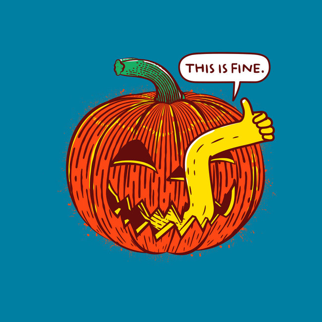 I'm Fine Pumpkin-None-Removable Cover-Throw Pillow-rocketman_art