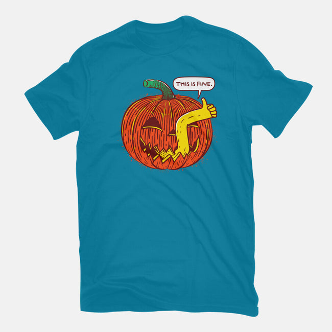 I'm Fine Pumpkin-Mens-Premium-Tee-rocketman_art