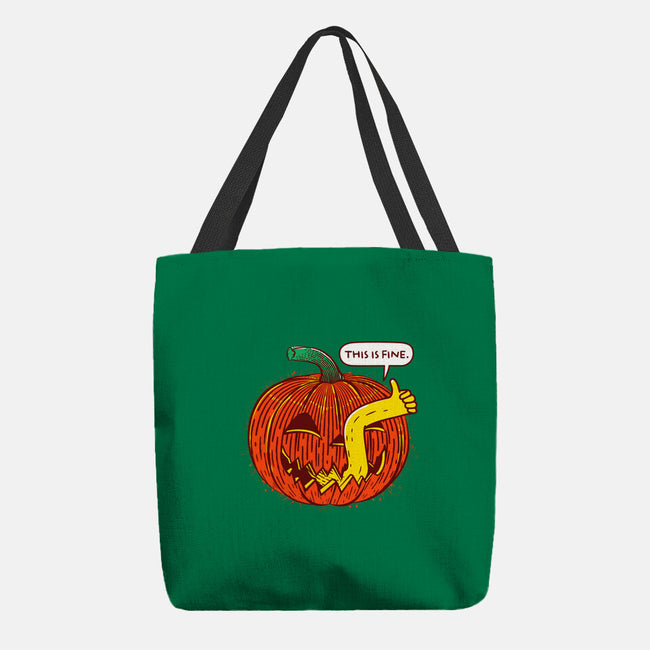 I'm Fine Pumpkin-None-Basic Tote-Bag-rocketman_art