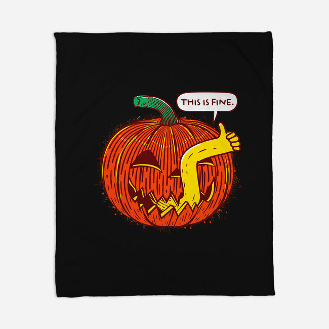 I'm Fine Pumpkin-None-Fleece-Blanket-rocketman_art