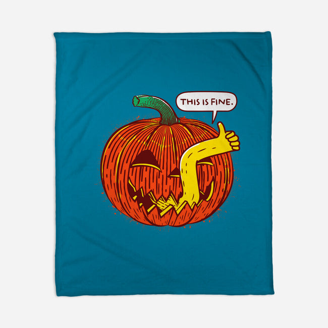 I'm Fine Pumpkin-None-Fleece-Blanket-rocketman_art