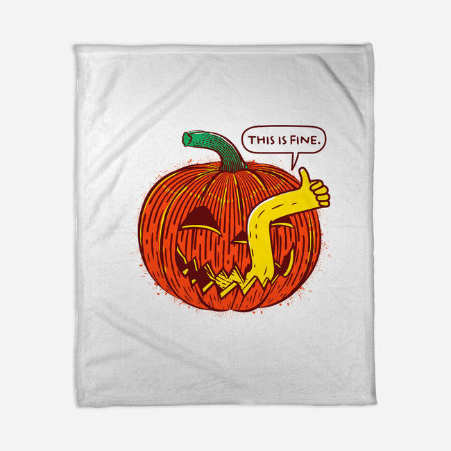 I'm Fine Pumpkin-None-Fleece-Blanket-rocketman_art