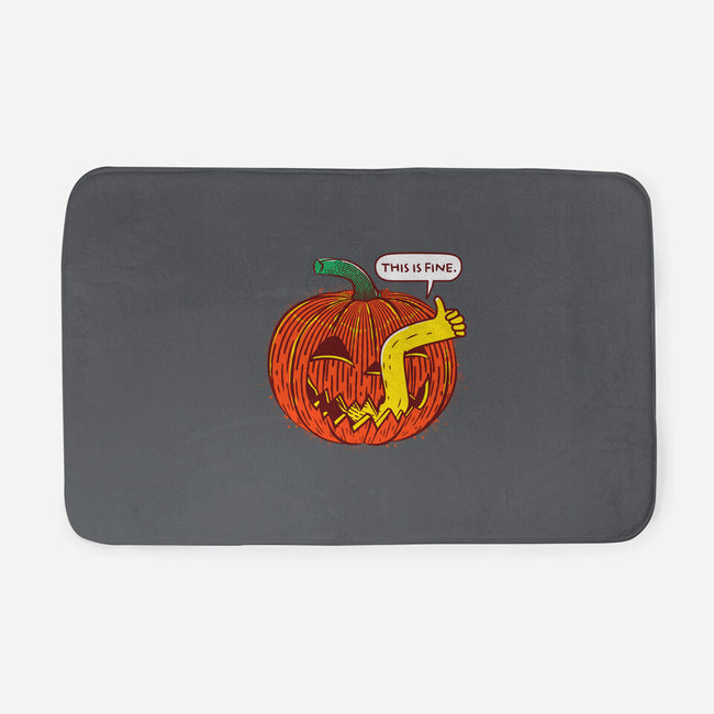 I'm Fine Pumpkin-None-Memory Foam-Bath Mat-rocketman_art