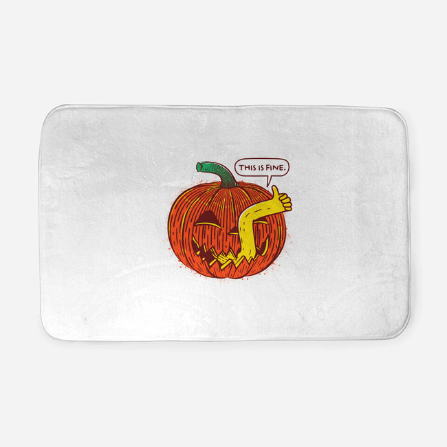 I'm Fine Pumpkin-None-Memory Foam-Bath Mat-rocketman_art