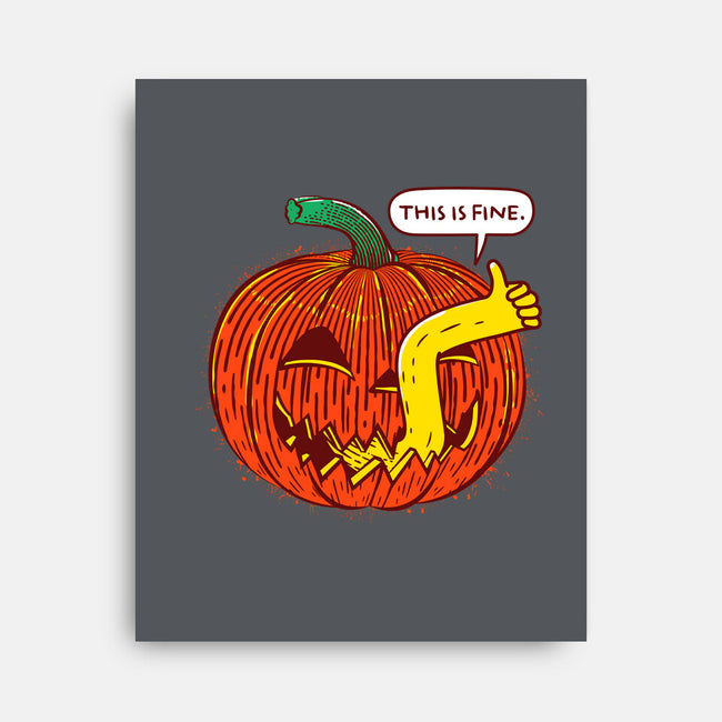 I'm Fine Pumpkin-None-Stretched-Canvas-rocketman_art