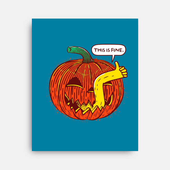 I'm Fine Pumpkin-None-Stretched-Canvas-rocketman_art