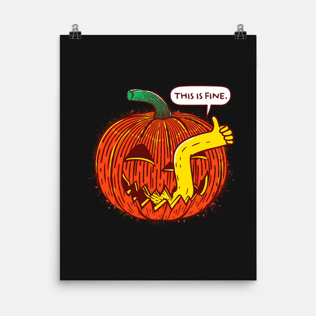 I'm Fine Pumpkin-None-Matte-Poster-rocketman_art