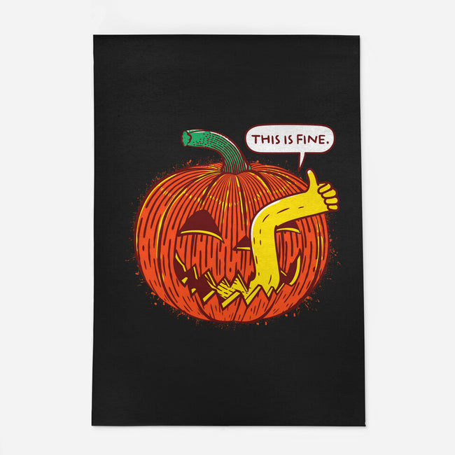 I'm Fine Pumpkin-None-Indoor-Rug-rocketman_art