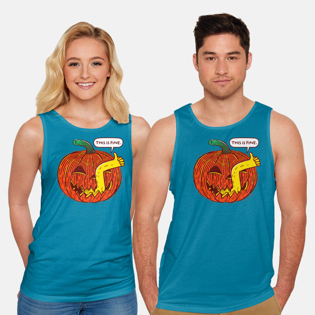 I'm Fine Pumpkin-Unisex-Basic-Tank-rocketman_art