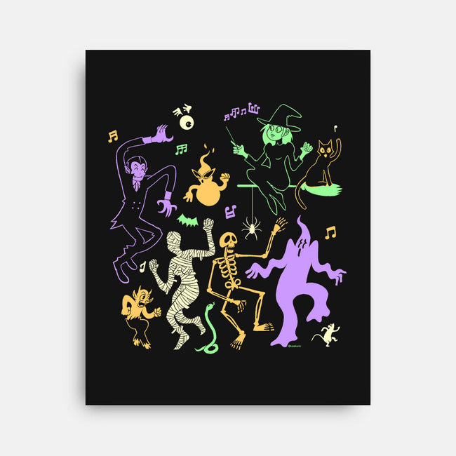 Halloween Dance Party-None-Stretched-Canvas-Karakenio