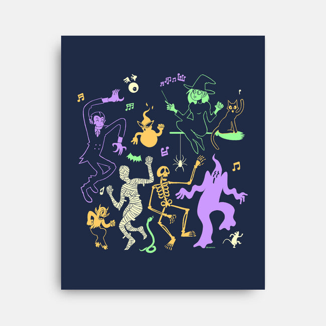 Halloween Dance Party-None-Stretched-Canvas-Karakenio