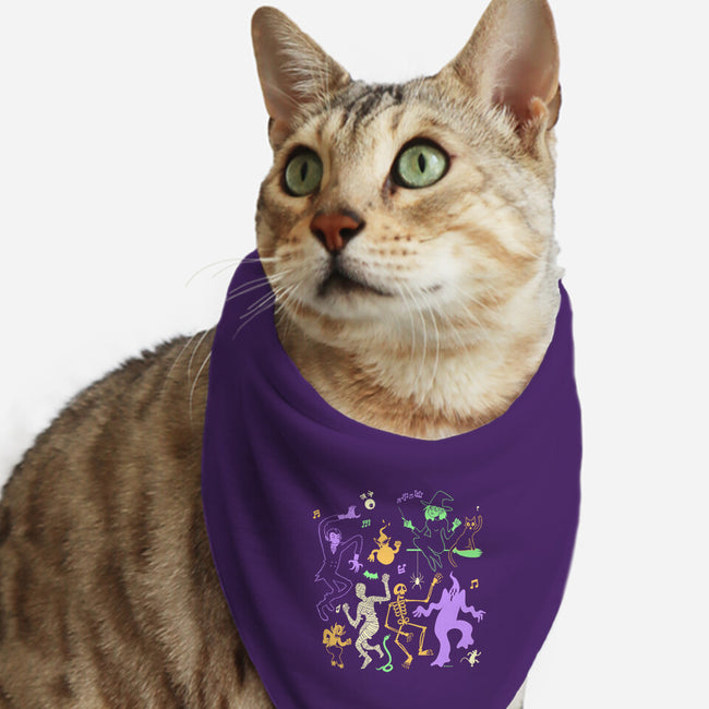 Halloween Dance Party-Cat-Bandana-Pet Collar-Karakenio