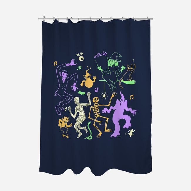 Halloween Dance Party-None-Polyester-Shower Curtain-Karakenio