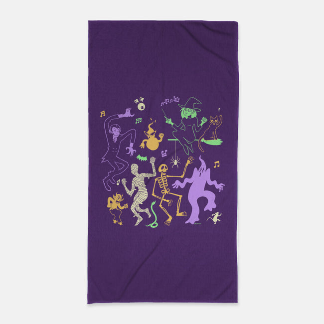 Halloween Dance Party-None-Beach-Towel-Karakenio