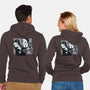 Black And White Love-Unisex-Zip-Up-Sweatshirt-Gemma Roman