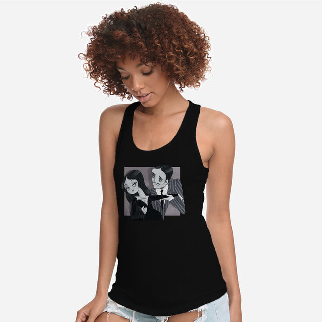 Black And White Love-Womens-Racerback-Tank-Gemma Roman