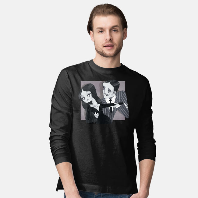 Black And White Love-Mens-Long Sleeved-Tee-Gemma Roman