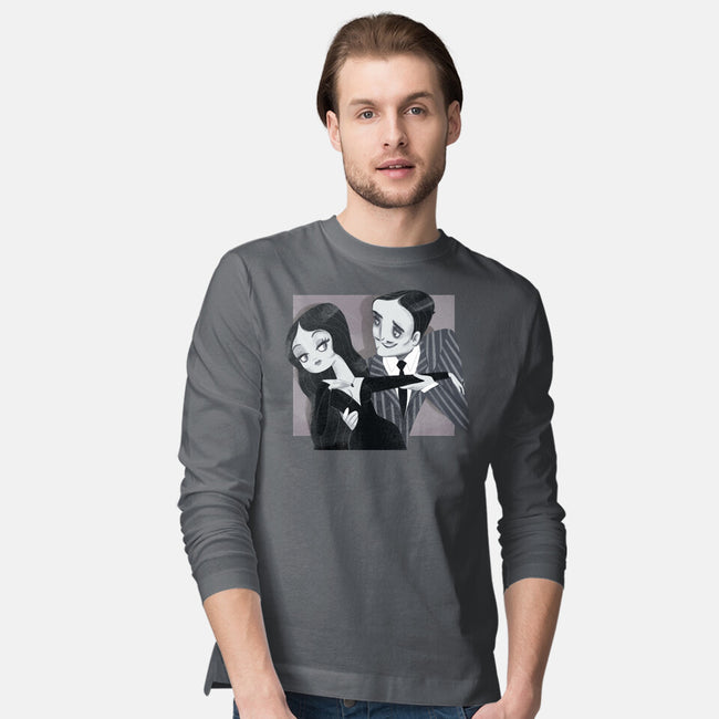 Black And White Love-Mens-Long Sleeved-Tee-Gemma Roman