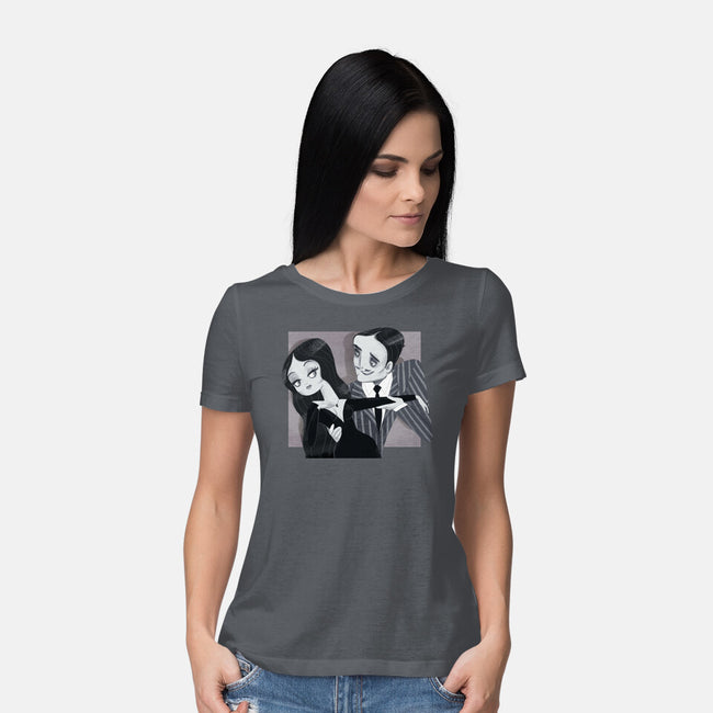 Black And White Love-Womens-Basic-Tee-Gemma Roman