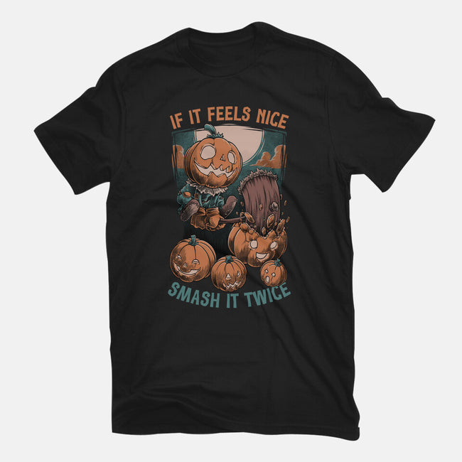 Pumpkin Smash Halloween-Womens-Fitted-Tee-Studio Mootant