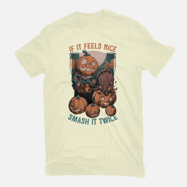 Pumpkin Smash Halloween-Mens-Basic-Tee-Studio Mootant