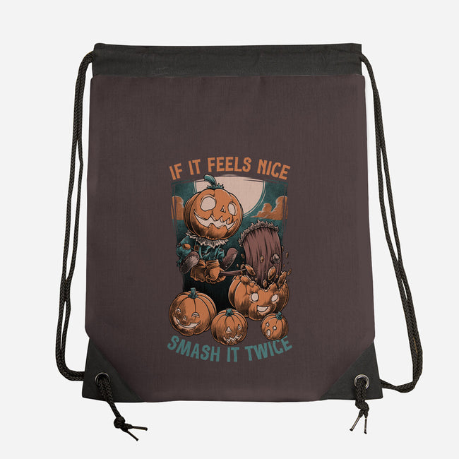 Pumpkin Smash Halloween-None-Drawstring-Bag-Studio Mootant