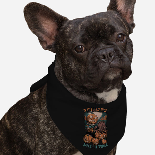 Pumpkin Smash Halloween-Dog-Bandana-Pet Collar-Studio Mootant