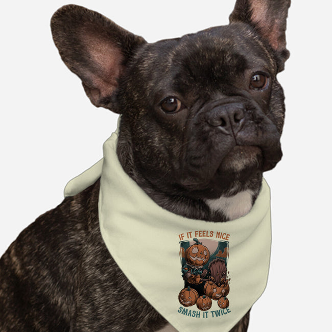 Pumpkin Smash Halloween-Dog-Bandana-Pet Collar-Studio Mootant